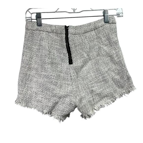 Free People Tweed Shorts Frayed Hem Size 0 Ivory Color - Picture 9 of 9